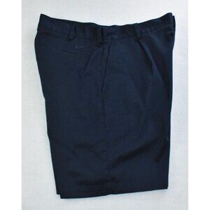 Nike Golf Dri Fit Men's Shorts Size 34 Navy Blue Pleated Standard Chino